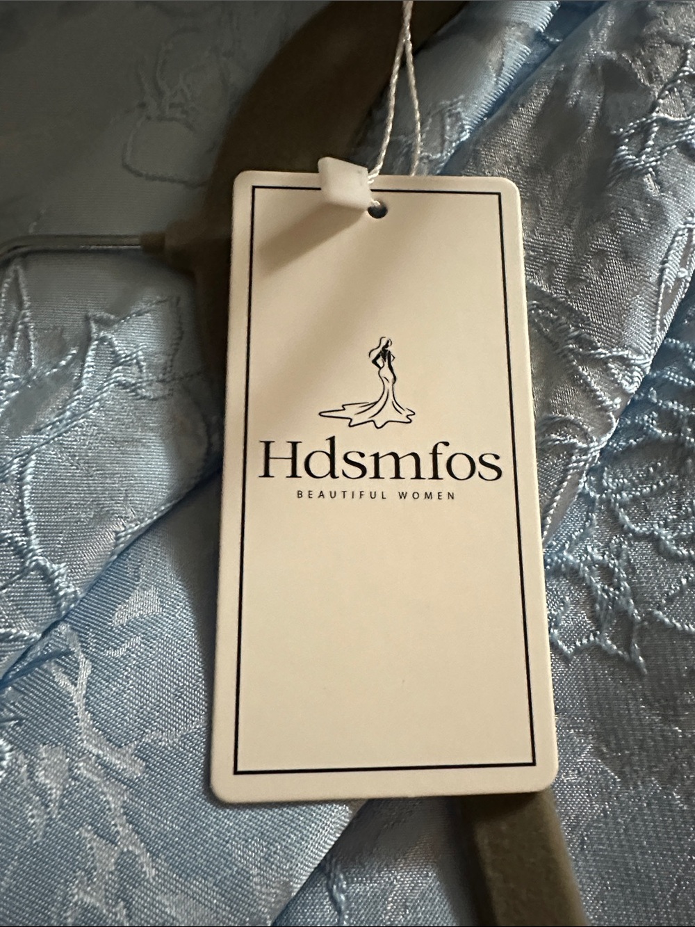 Elegant Light Blue Floral Midi Dress - Picture 5 of 10